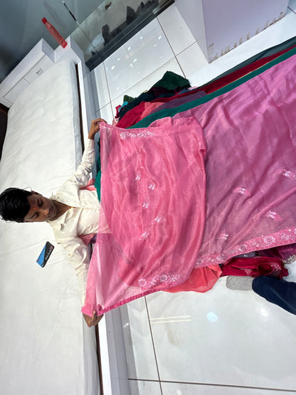 Baby pink lovely saree