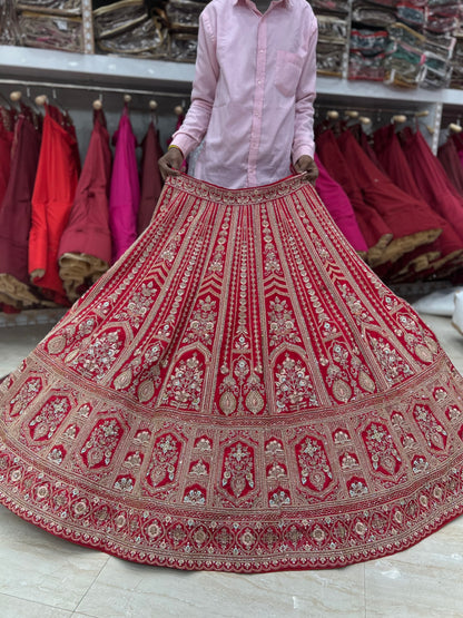 Stunning red bridal lehenga