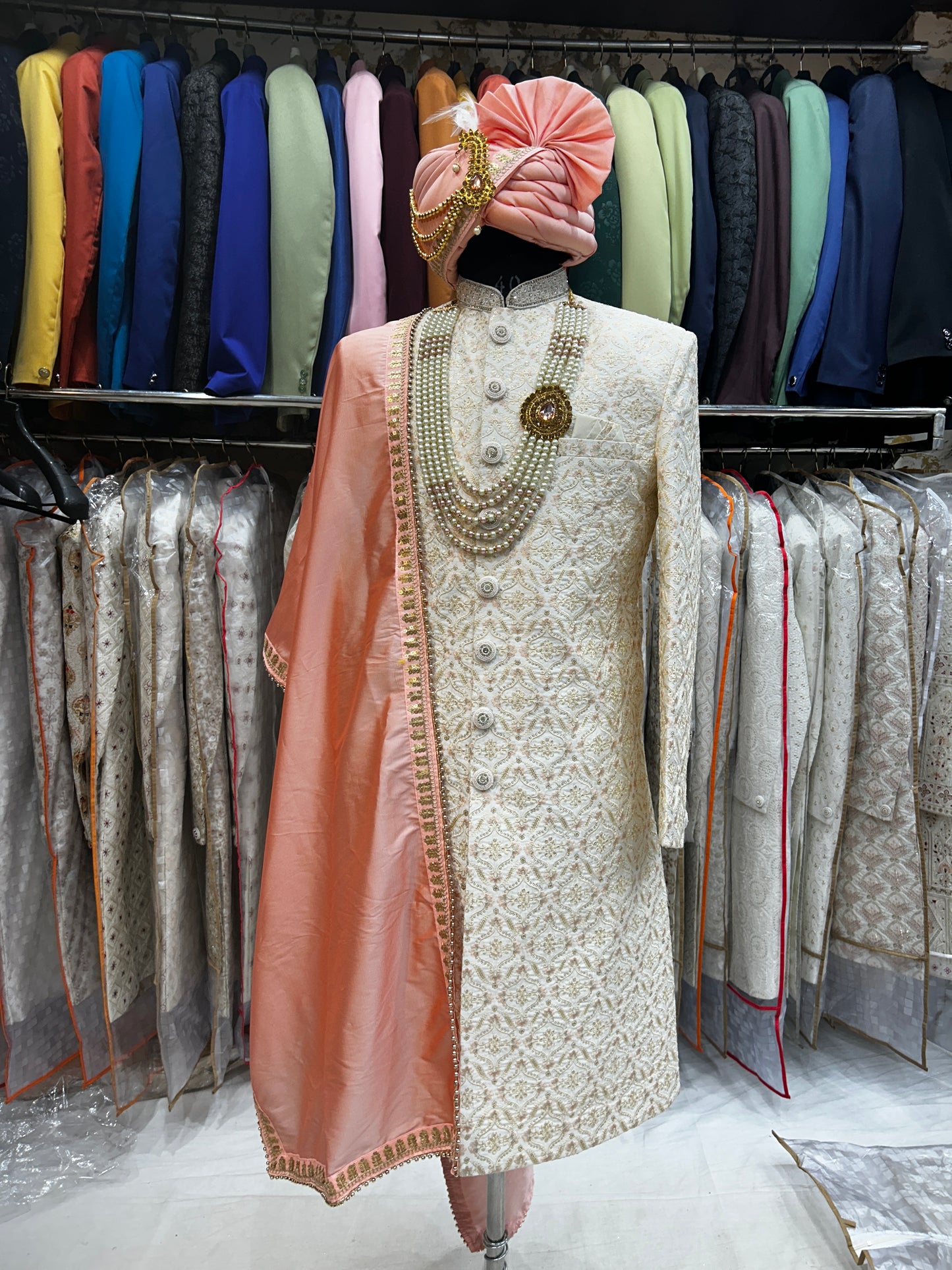 Fantastic Cream color sherwani