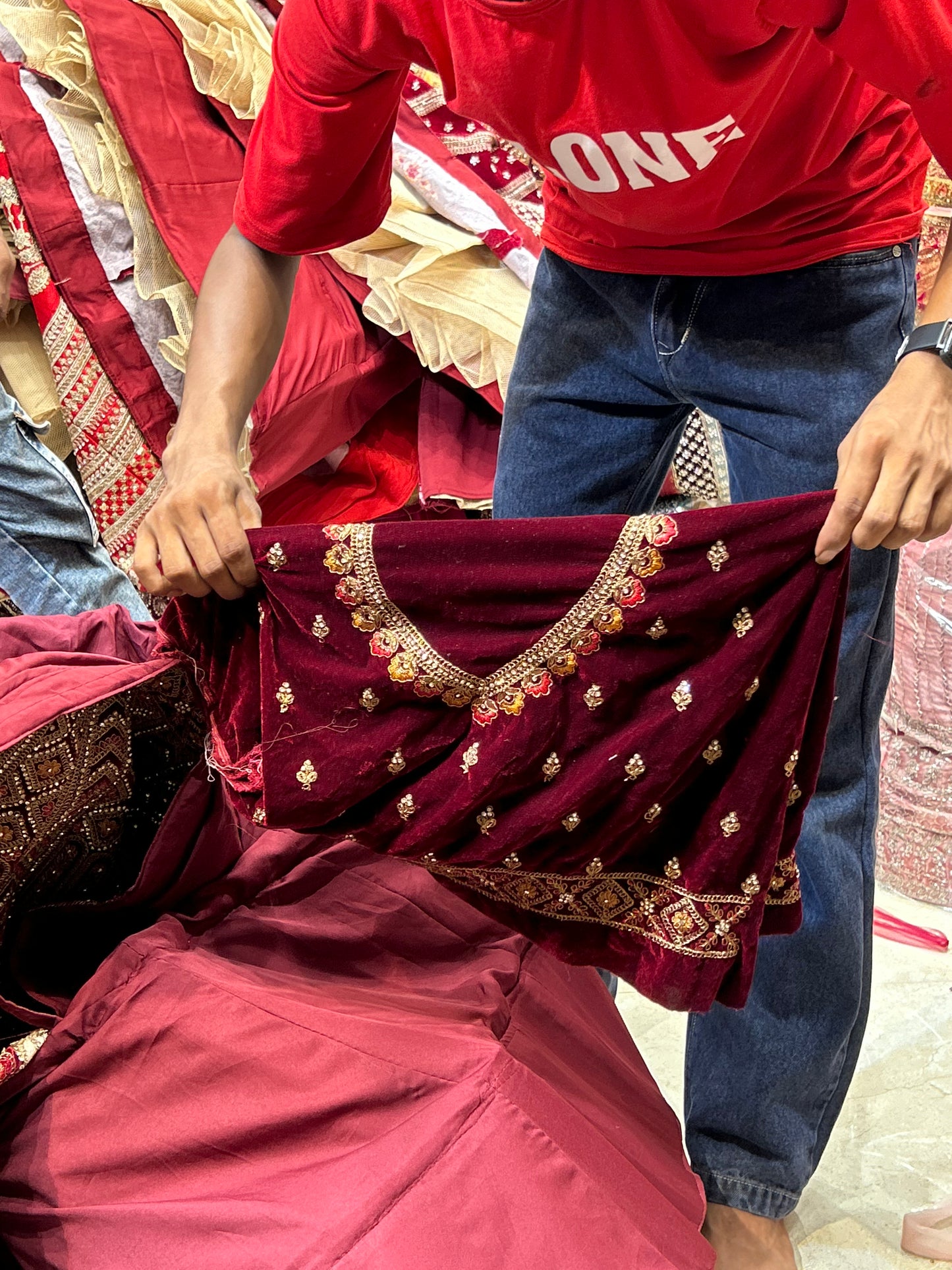 Latest maroon bridal lehenga