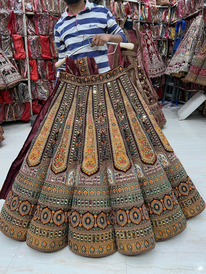 Superb maroon lehenga