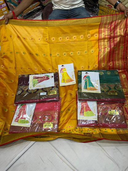 Yellow haldi mehendi saree