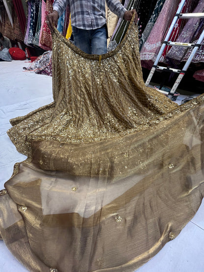 Charming golden lehenga