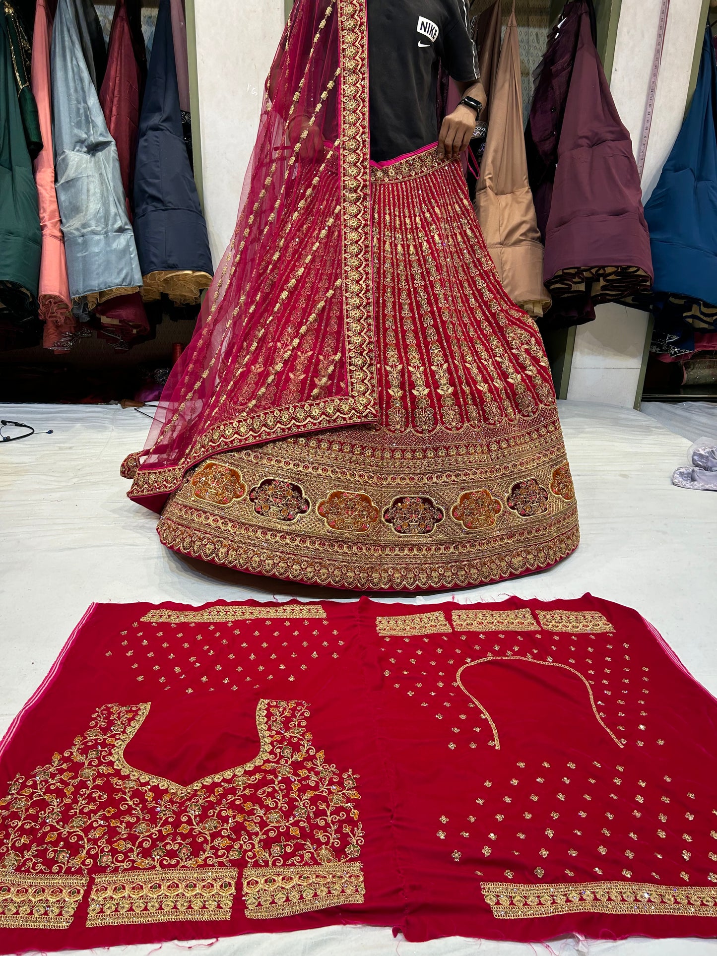 bridal Red Lehenga 🥰