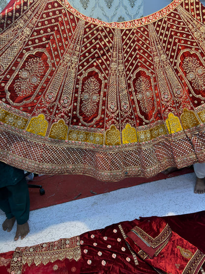 Gorgeous maroon bridal lehenga