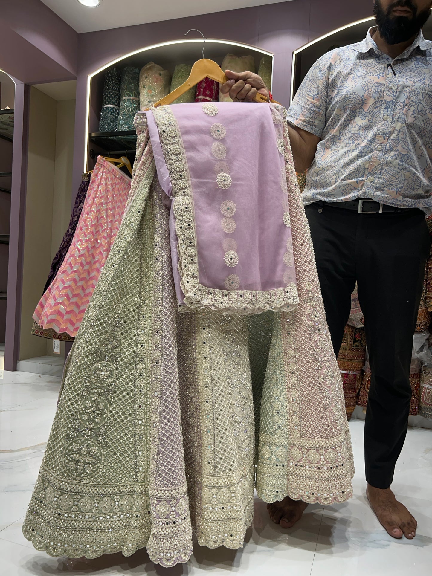 Fair multicolour lehenga