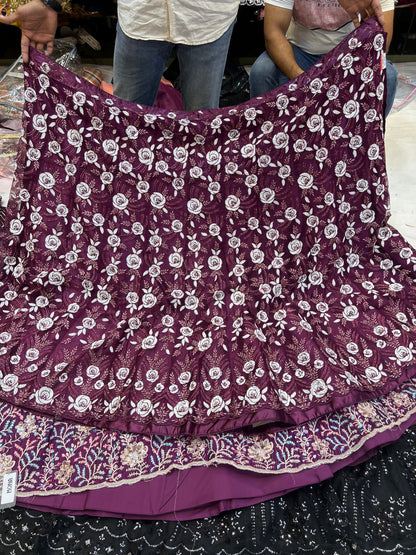 Attractive violet purple lehenga