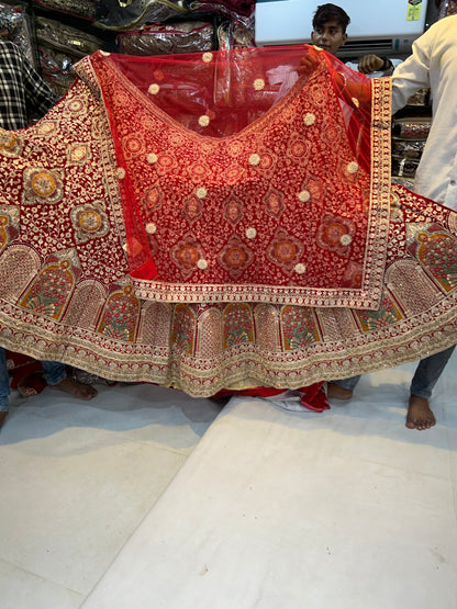 Gorgeous Red bridal lehenga