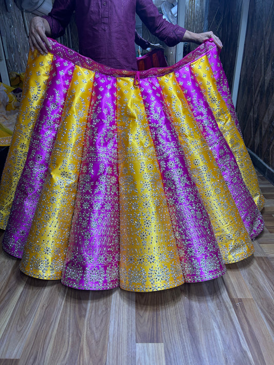 Superb yellow pink Lehenga 😃