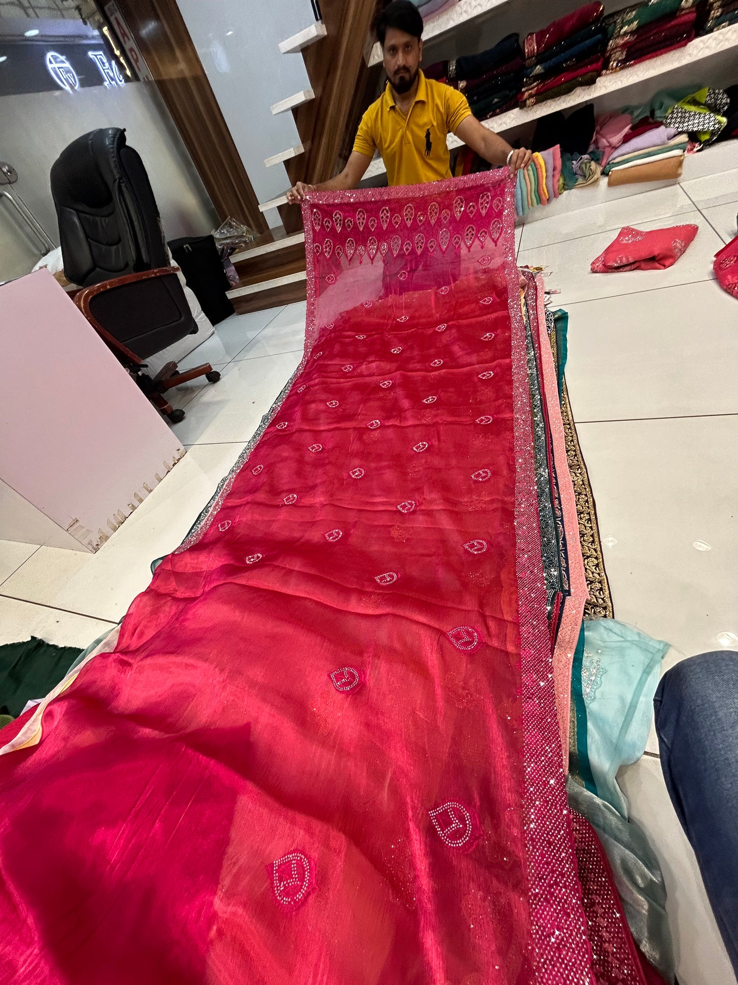 Stunning red saree