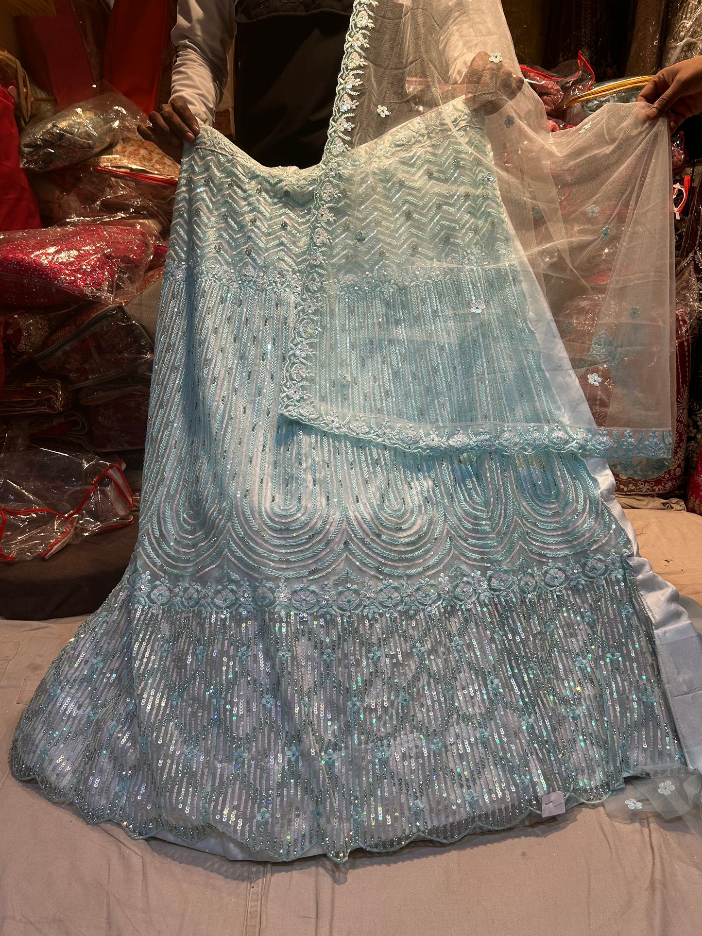 Superb sky Blue lehenga