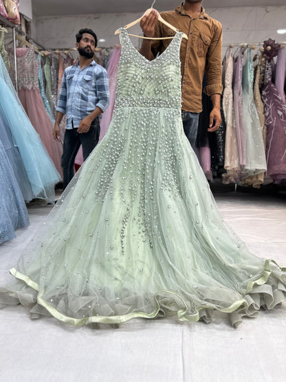 Awesome Light green Gown