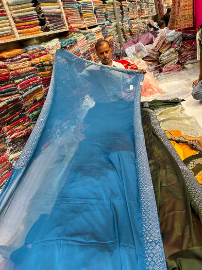 Pretty blue saree