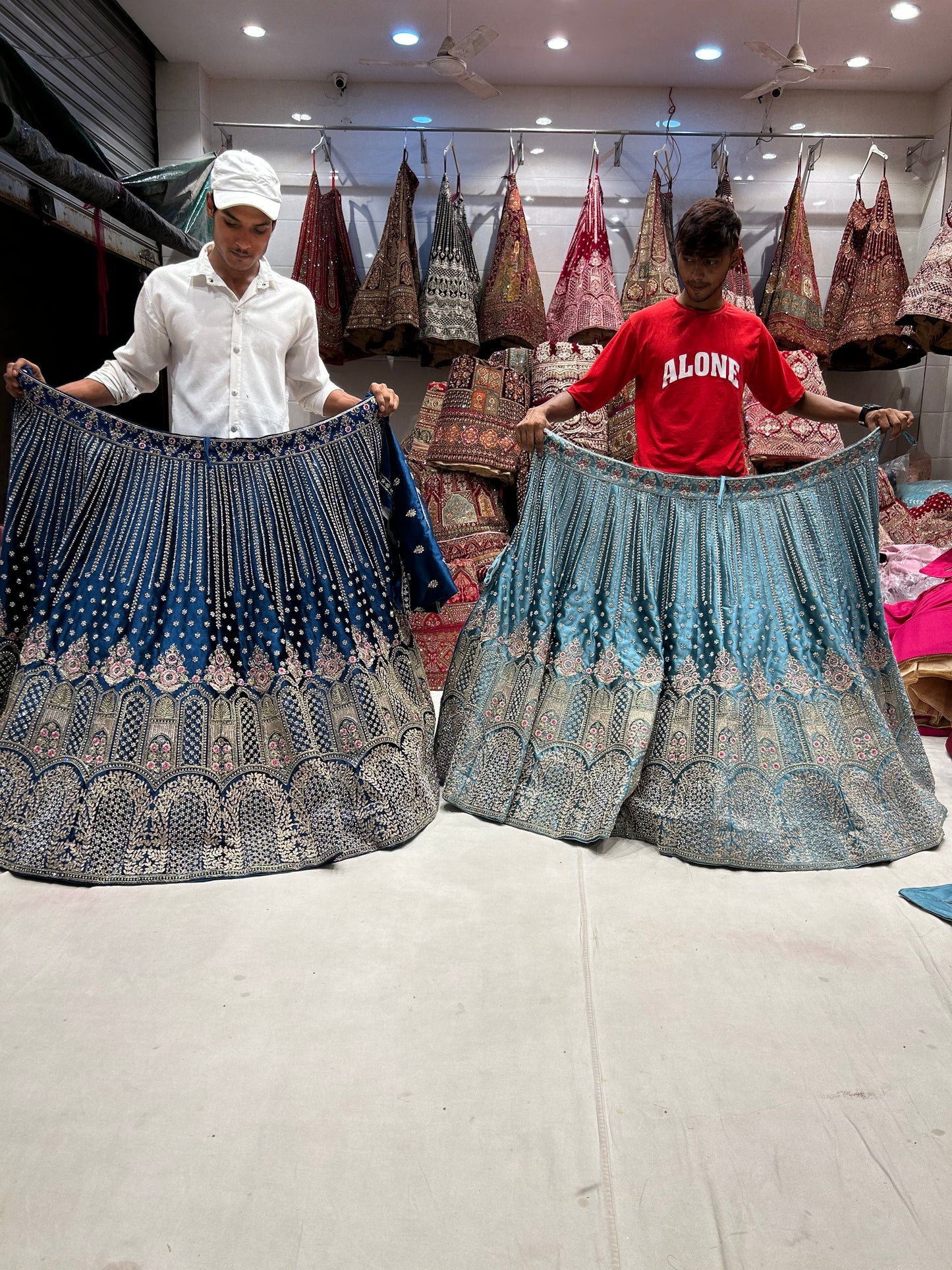 Fabulosa lehenga azul