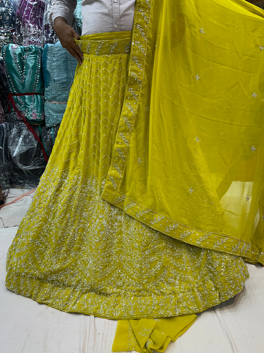 Haldi mehendi Lehenga