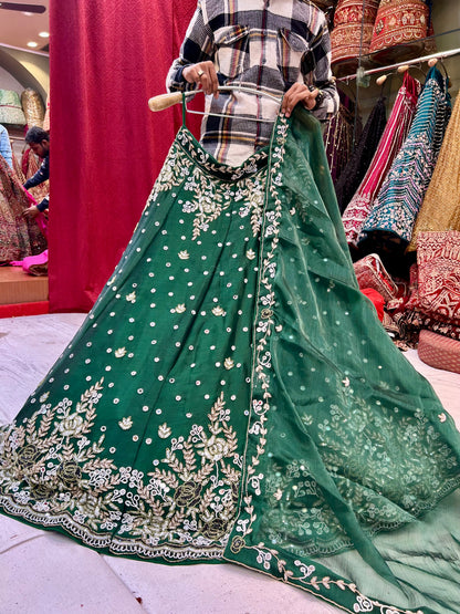 Amazing dark green Lehenga