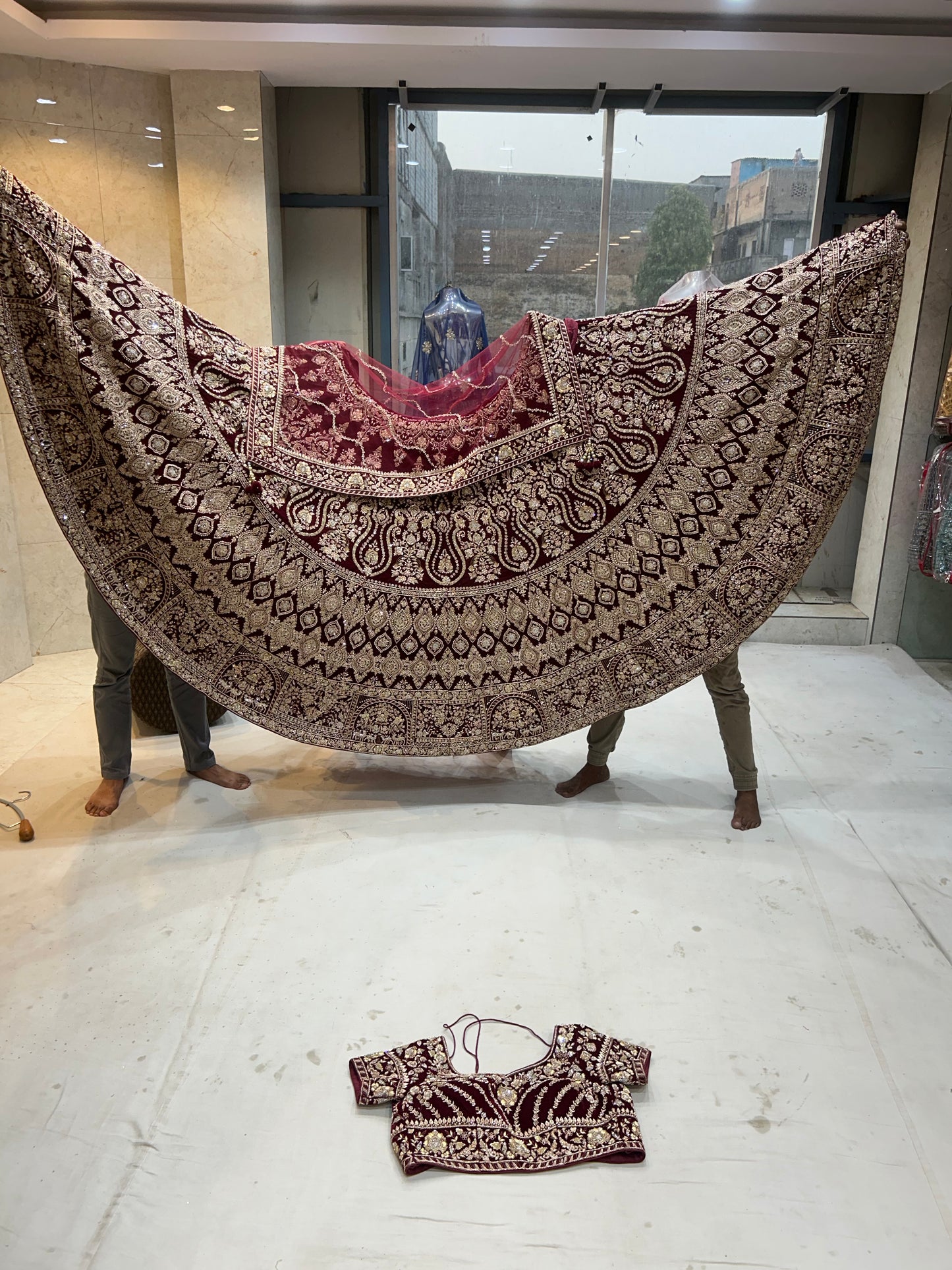 Dreamy maroon Lehenga