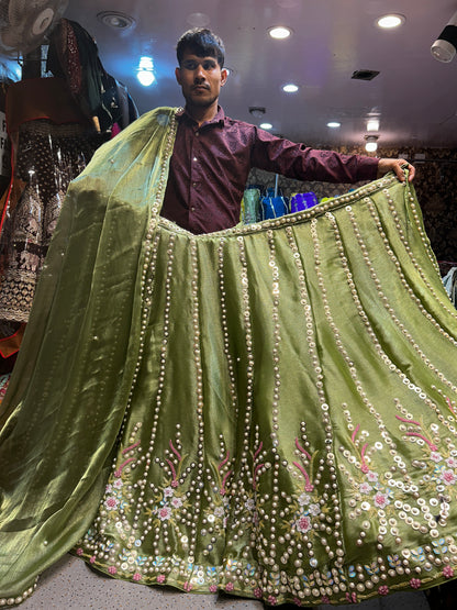 PDP Hand work special Haldi Mehendi Lehenga