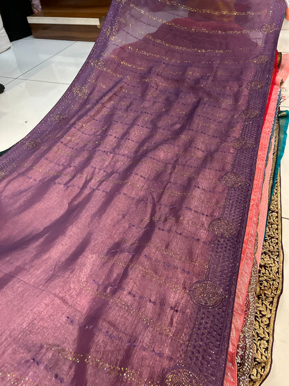 Gorgeous wine saree