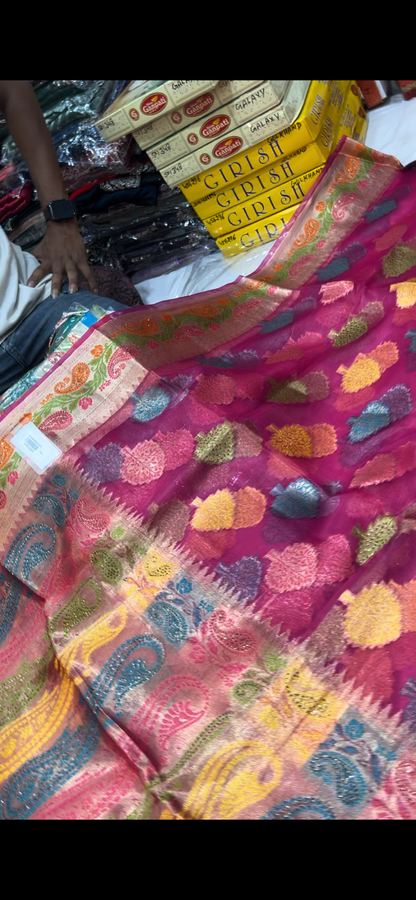 Golden Yellow haldi mehendi saree