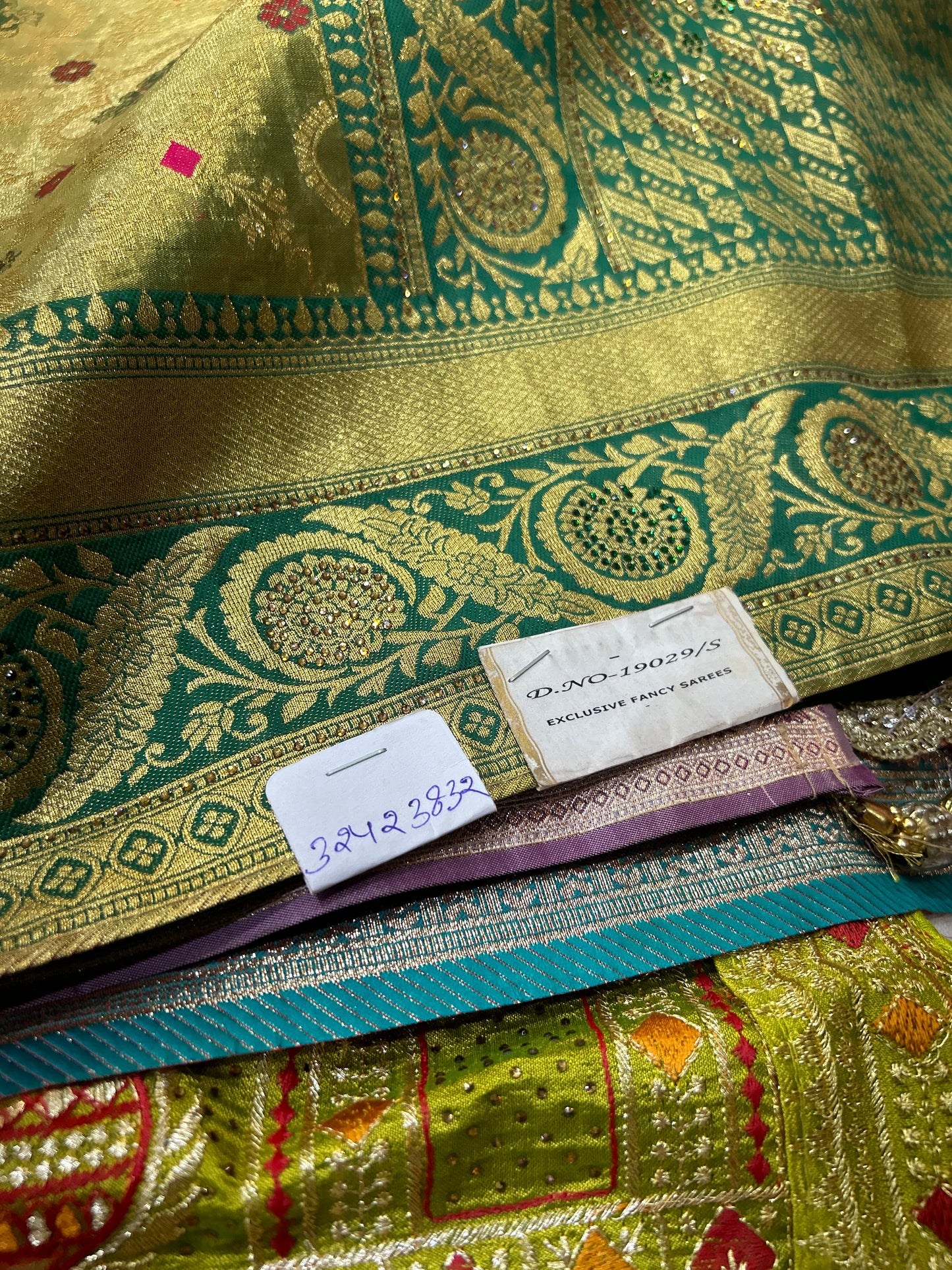 Dreamy Banarasi dark green Saree