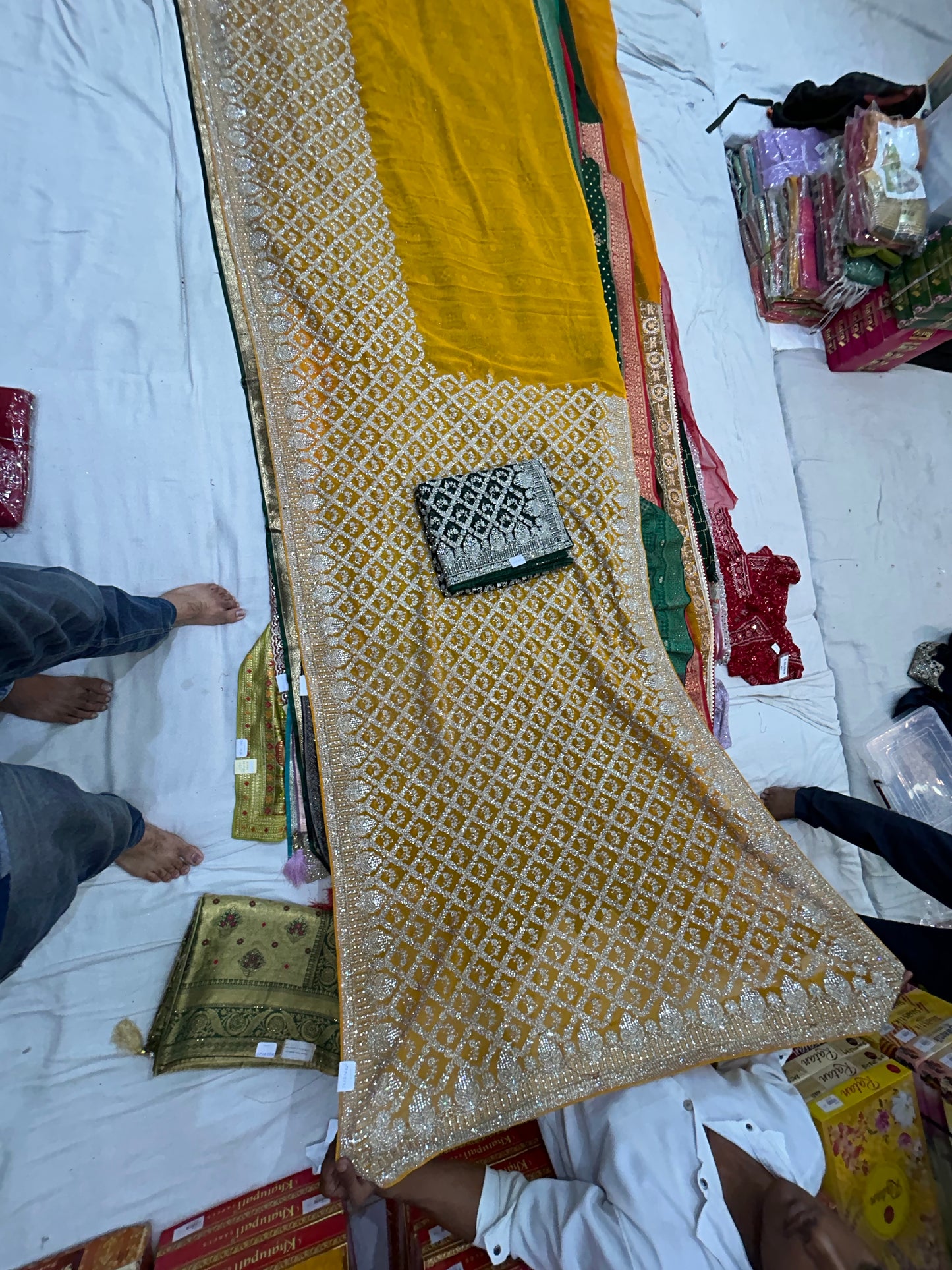 Yellow haldi mehendi Saree