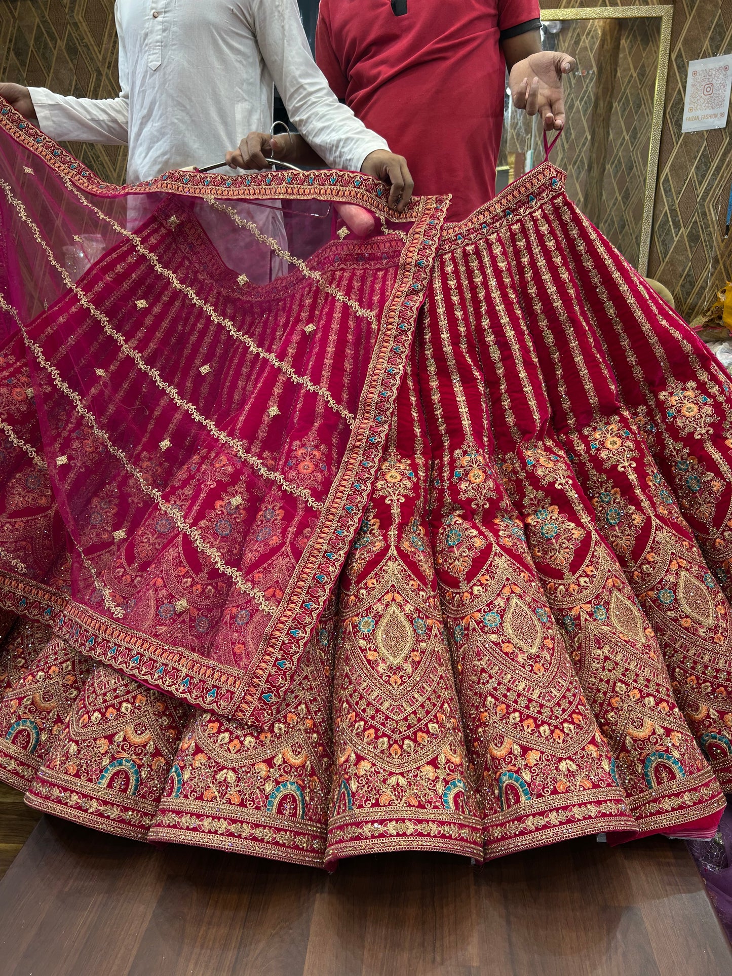 Beautiful red ball bridal lehenga