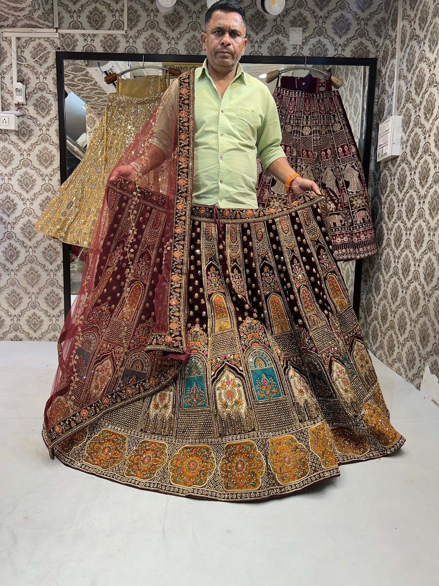 Fabulous Bridal Maroon Lehenga