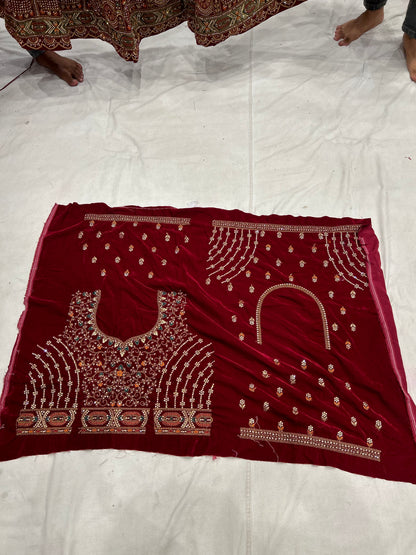 Awesome bridal maroon lehenga