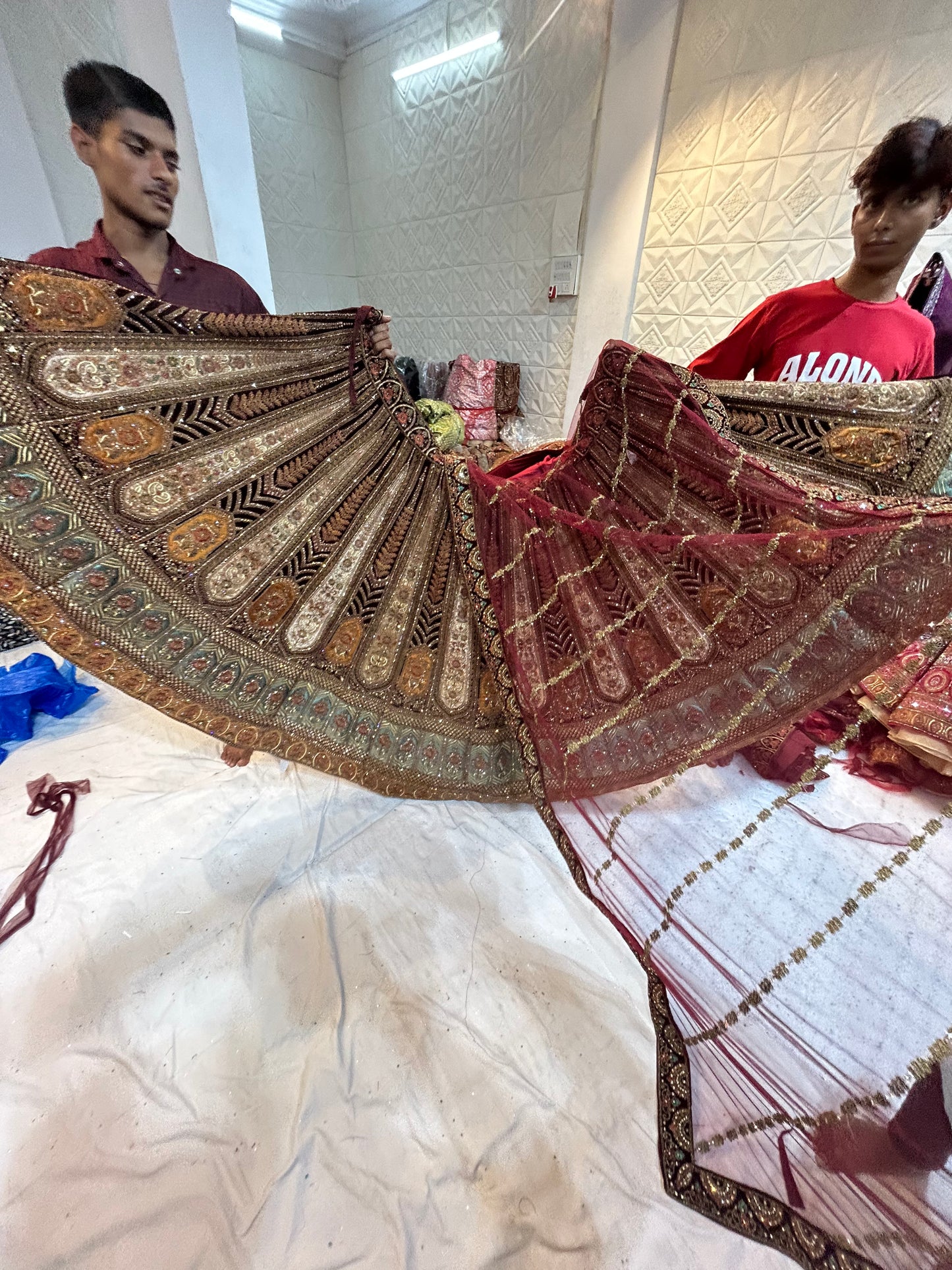 Maroon bridal Lehenga