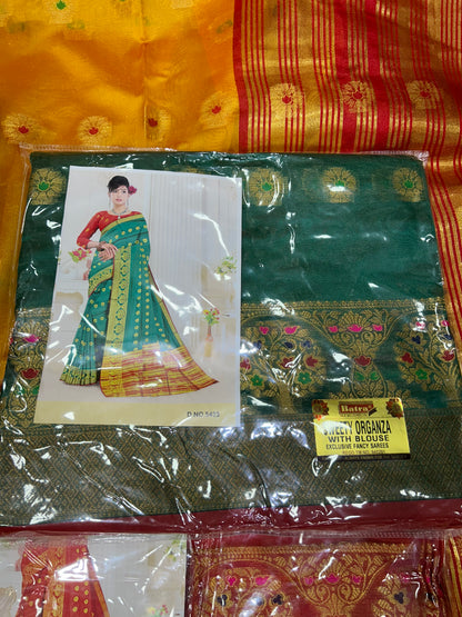 Yellow haldi mehendi saree