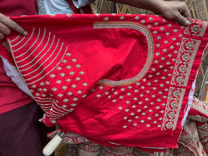 Good looking red ball bridal lehenga