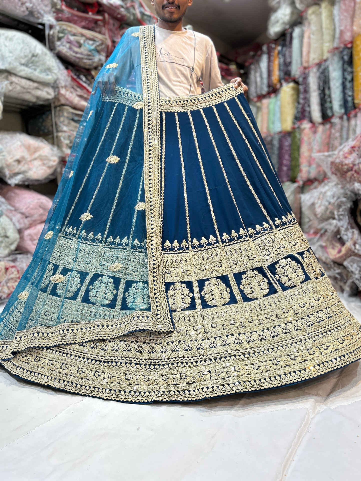 Fabulous blue lehenga