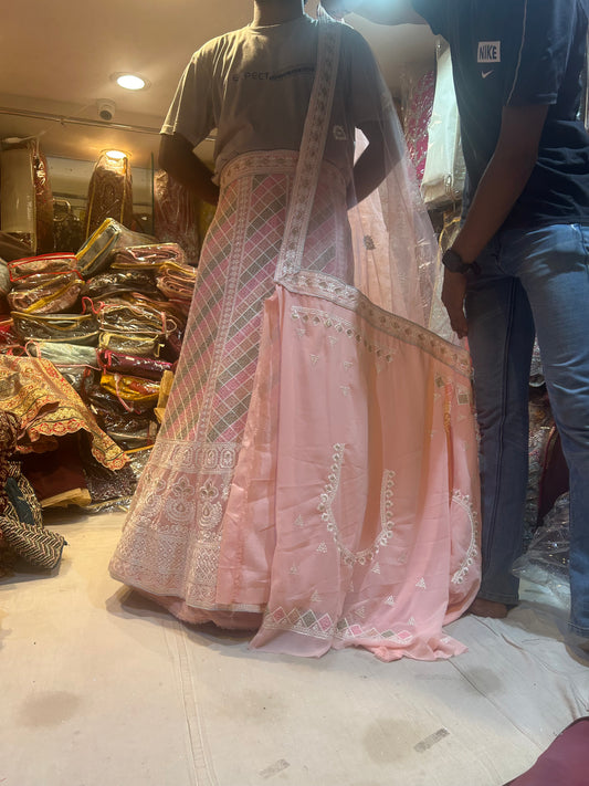 Blooming baby pink Lehenga