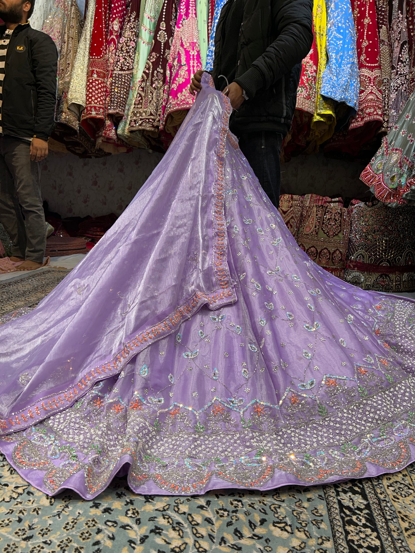 Majestic lavender pink lehenga