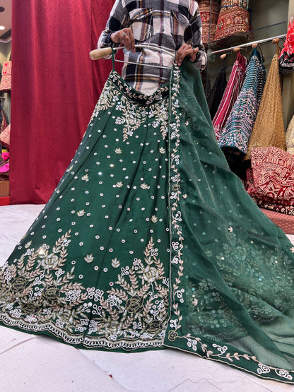 Amazing dark green Lehenga