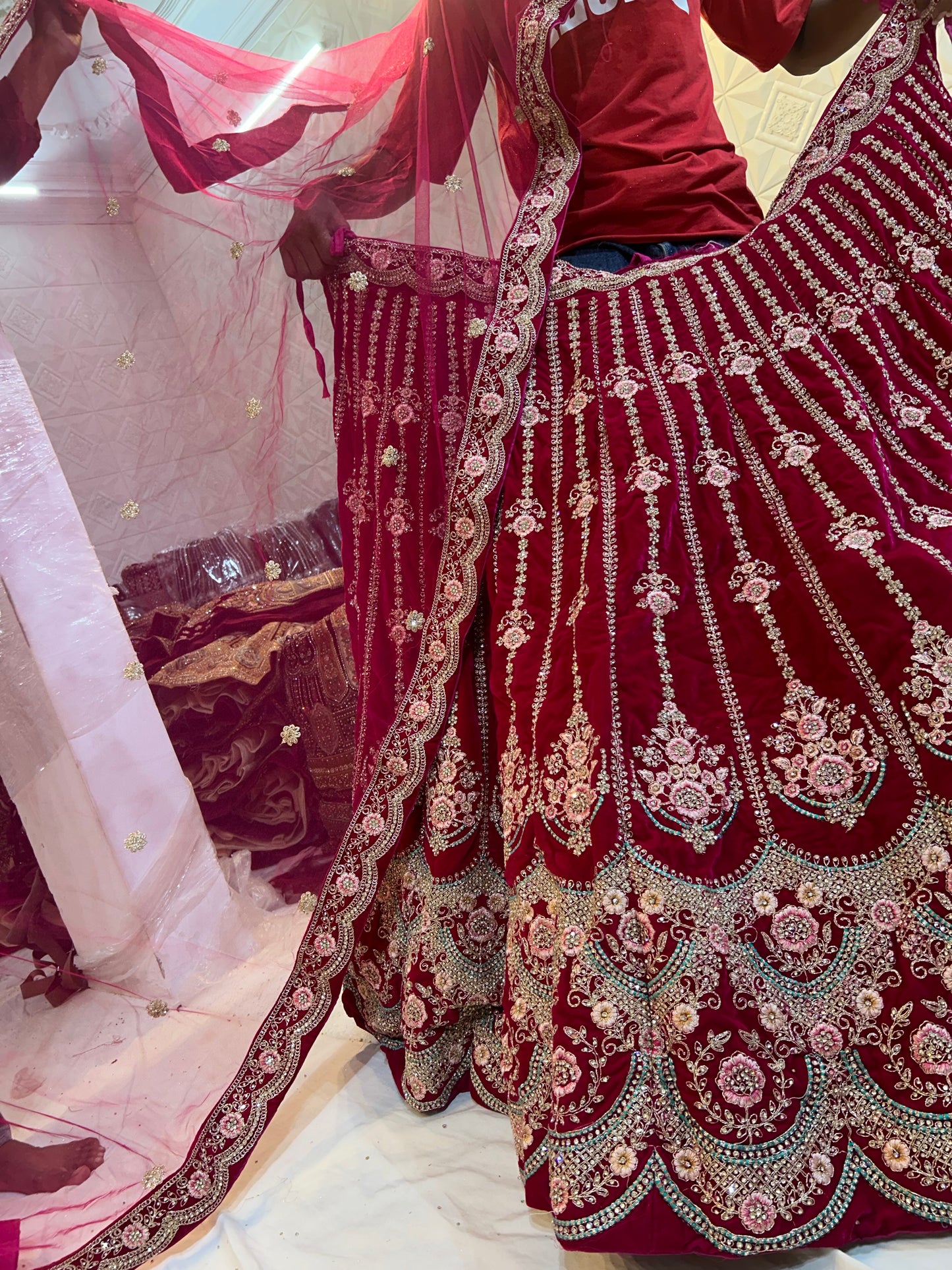 Pleasing red Lehenga