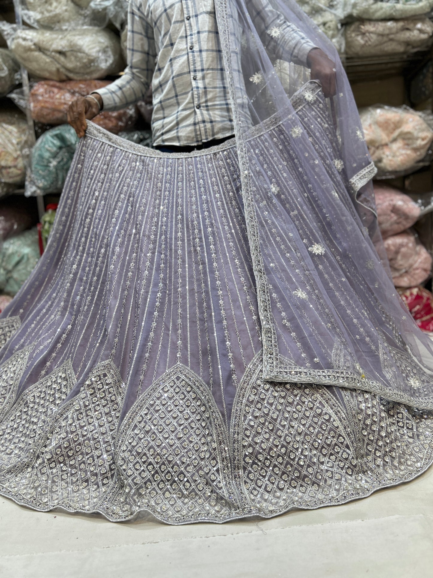 Glamorous lavender lehenga