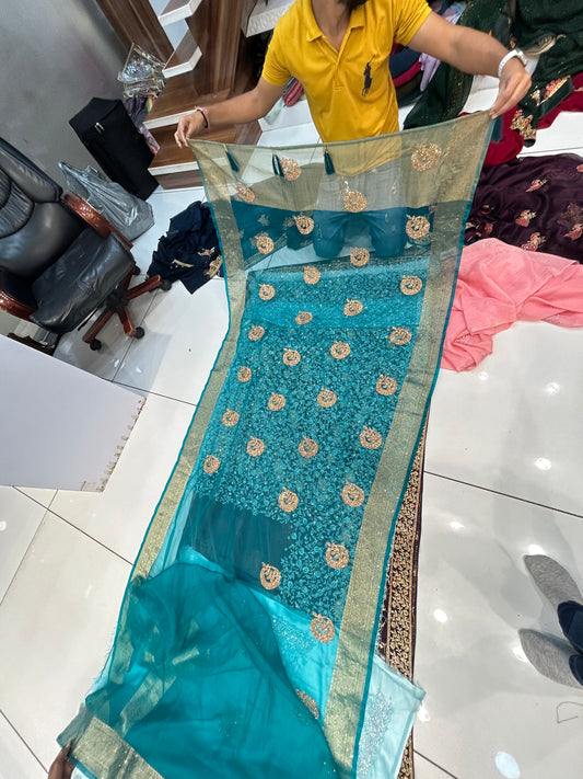 Fabulous blue saree