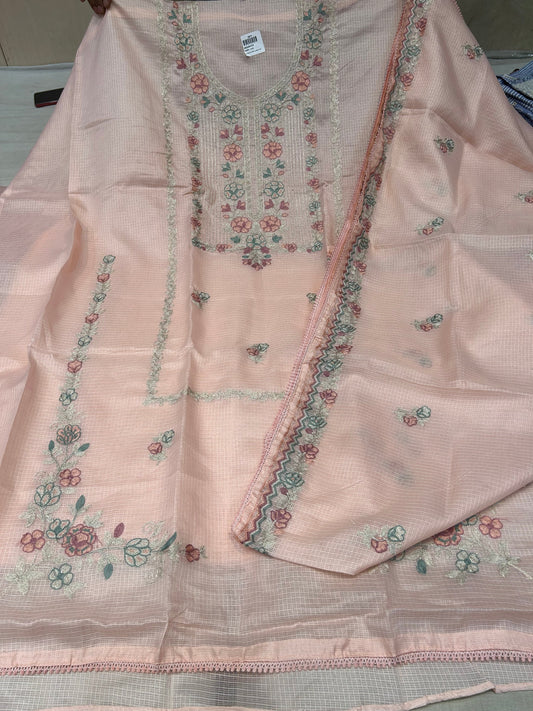 Peach stunning Unstitched Suit �