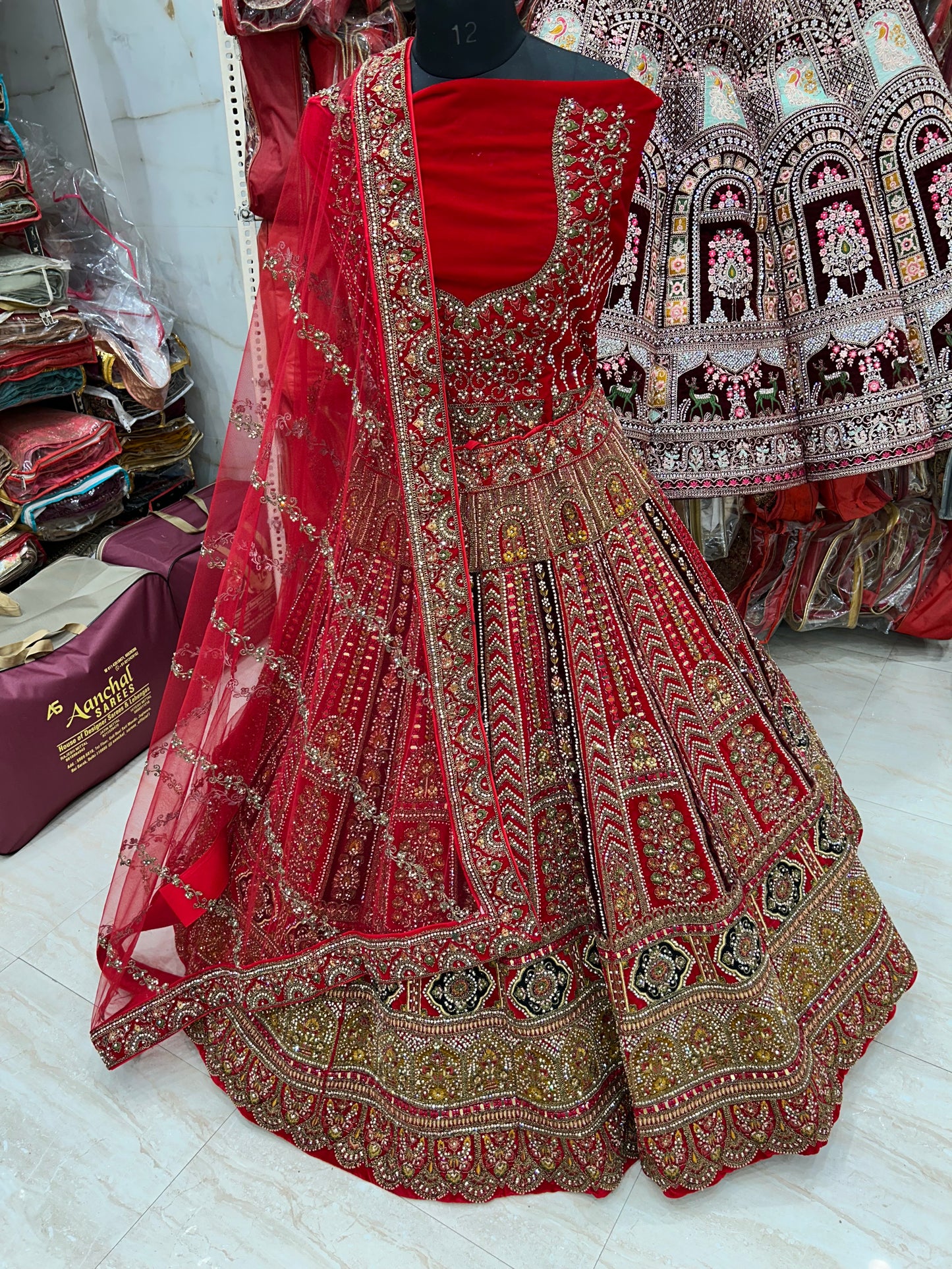 Royal Red lehenga 🥰