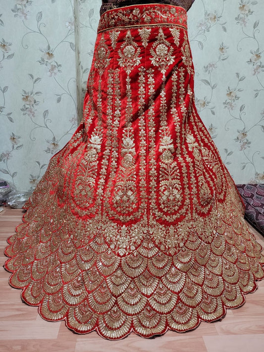 Lovely primarily red bridal Lehenga