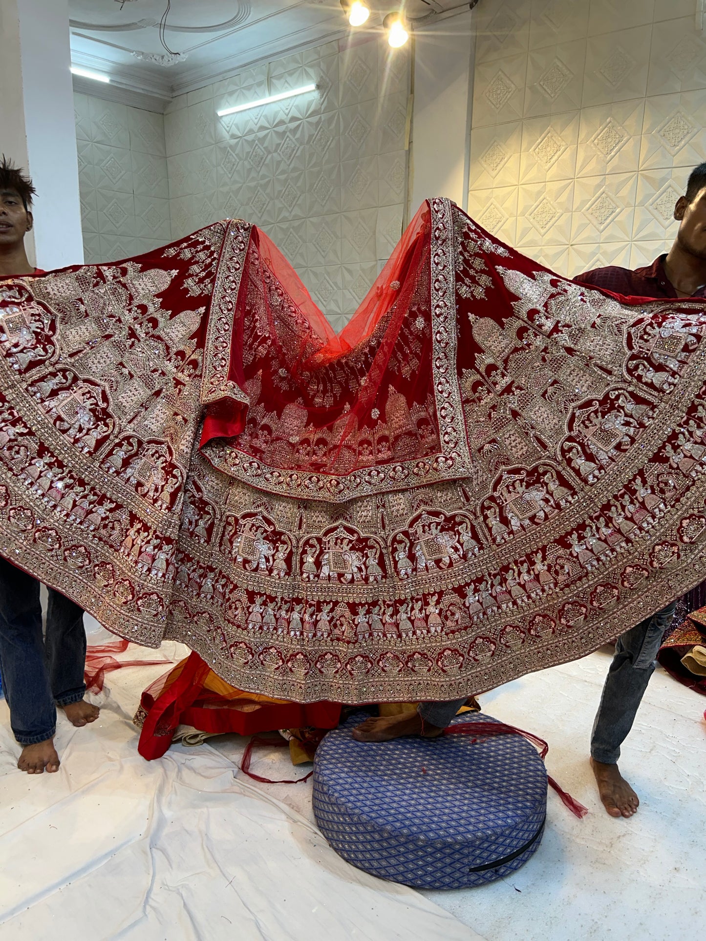 Doli barat red bridal Lehenga