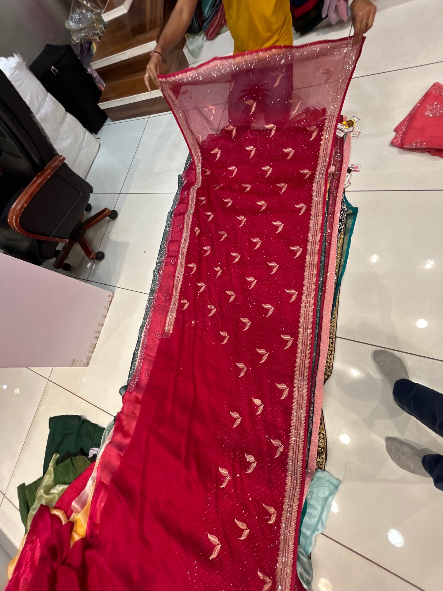 Cute red saree