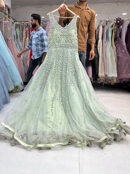 Awesome Light green Gown