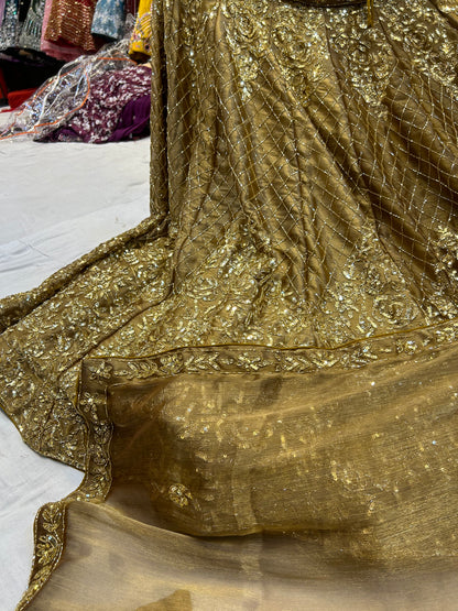 Charming golden lehenga