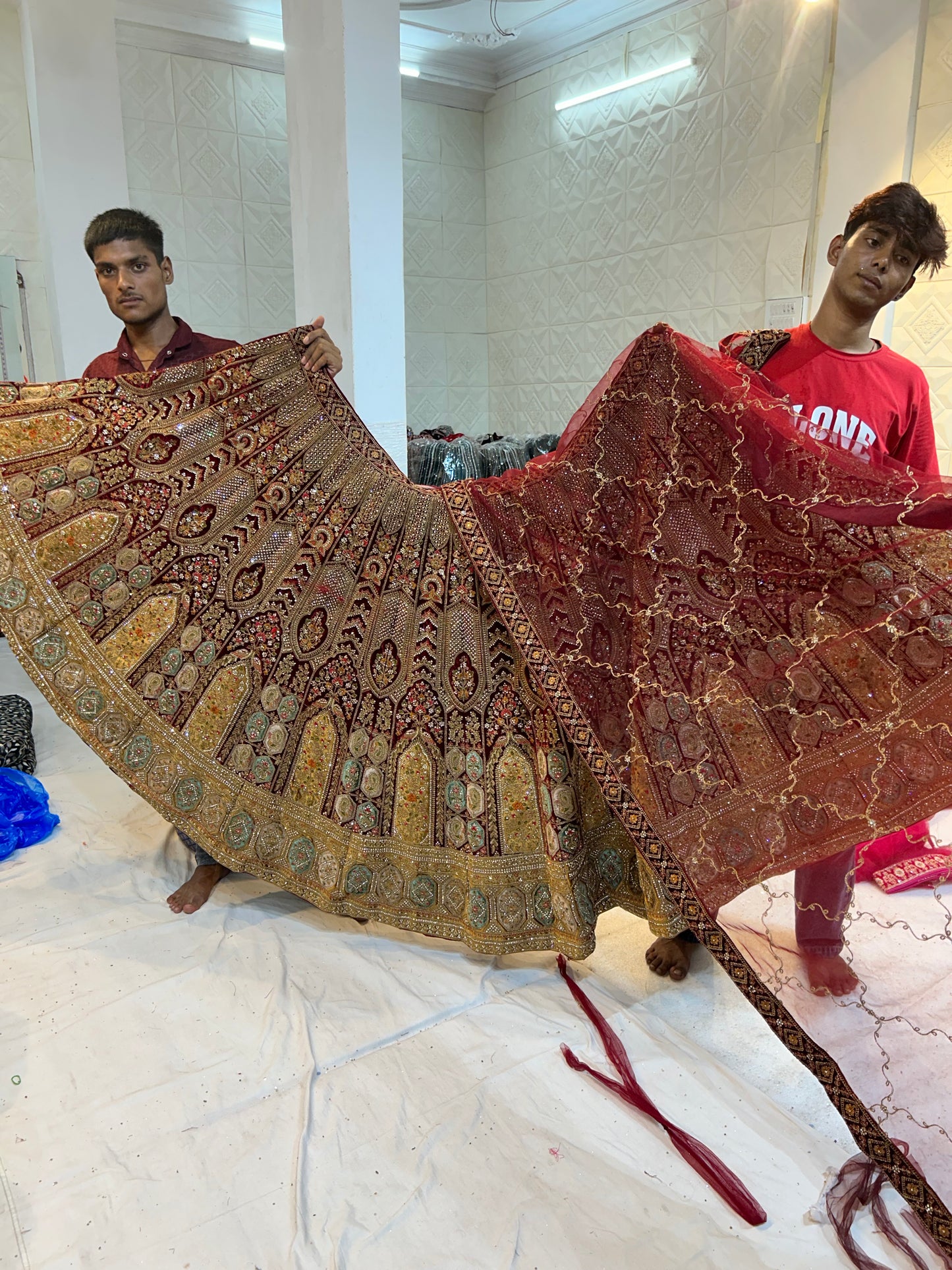 Awesome maroon bridal Lehenga