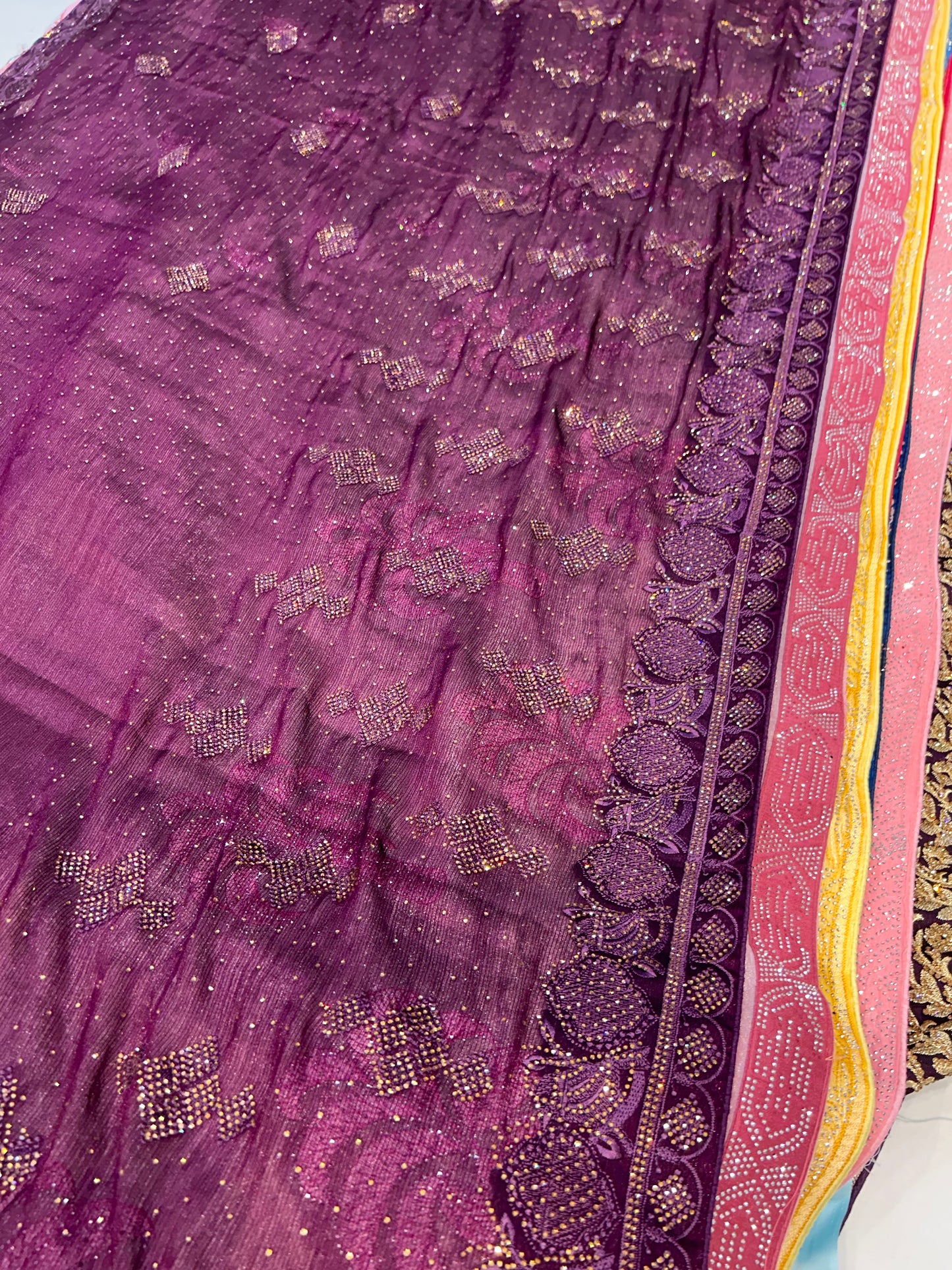 Violet purple saree