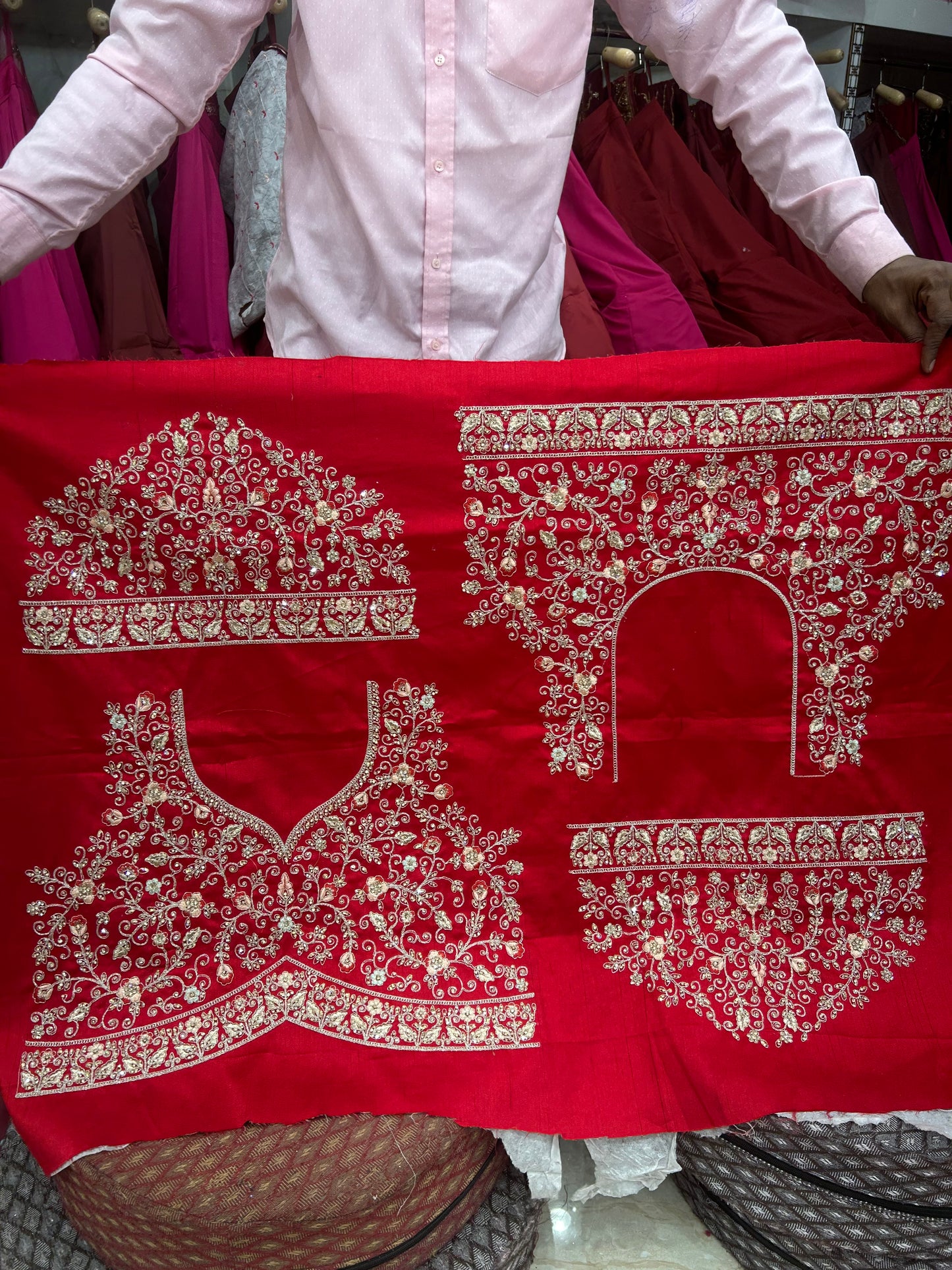 Stunning red bridal lehenga