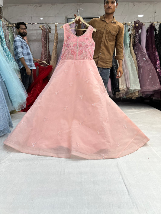 Baby pink Designer Gown